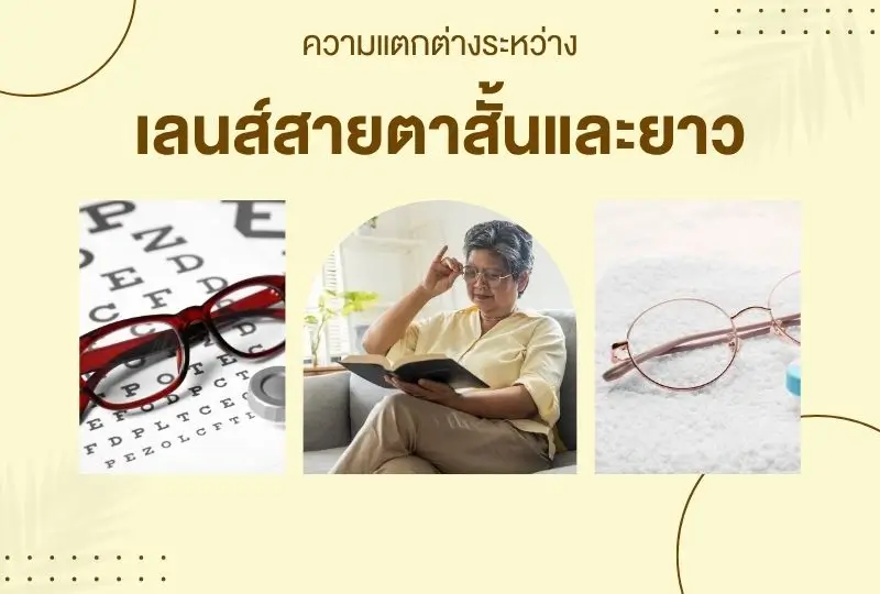 ความแตกต่างระหว่างเลนส์สายตาสั้นกับเลนส์สายตายาว